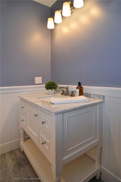 bathroom featuring vanity