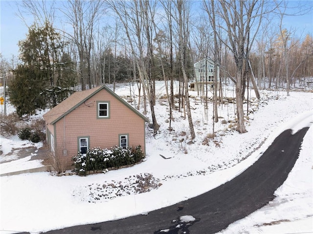 view of snowy exterior