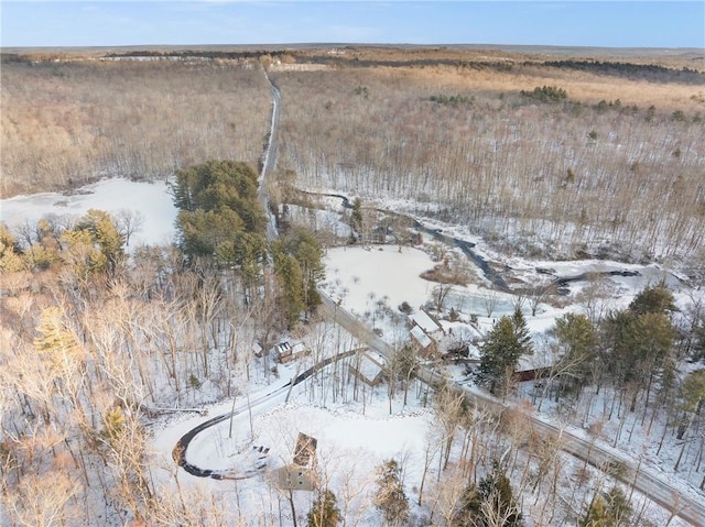 view of snowy aerial view