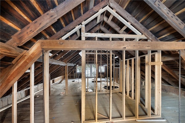 view of attic