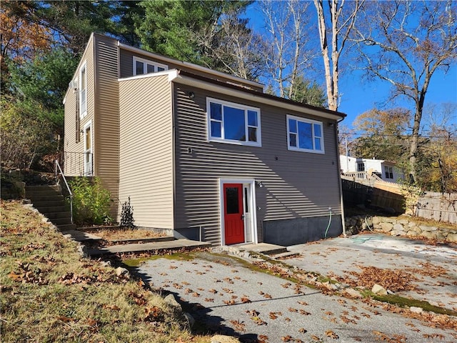 back of house with a patio area