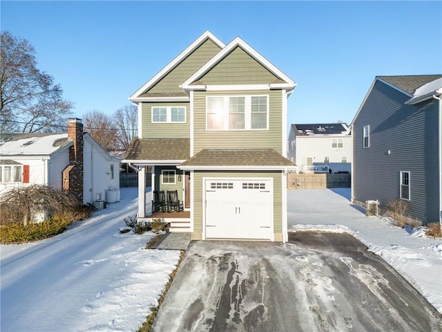 view of front of home featuring a garage