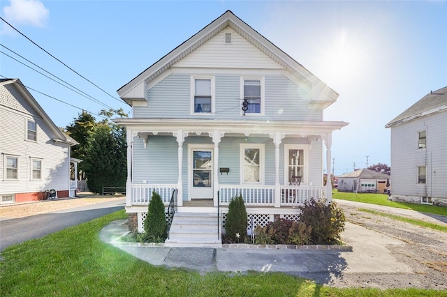 view of front of home with a porch