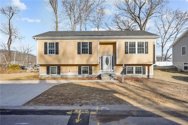 view of split foyer home