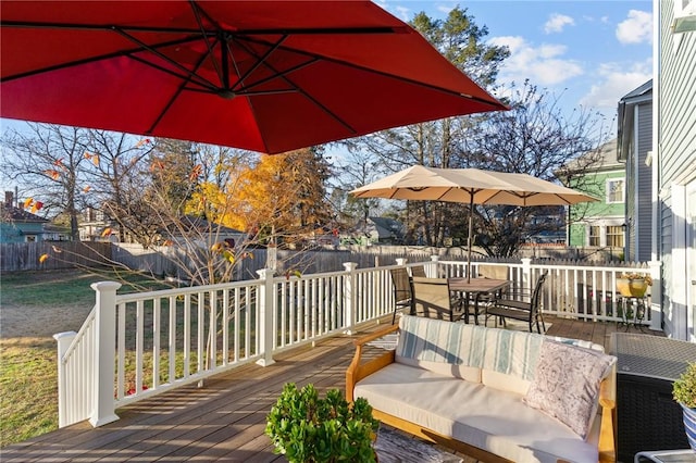 view of wooden terrace