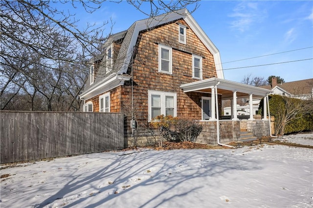 front of property with a porch