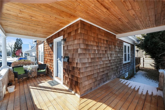 view of wooden deck