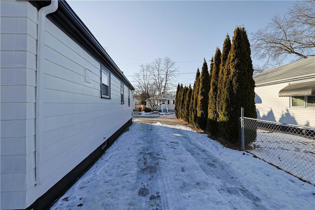 view of snowy yard