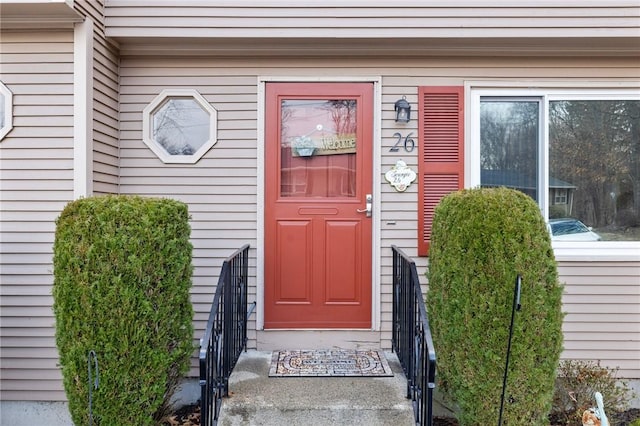 view of doorway to property