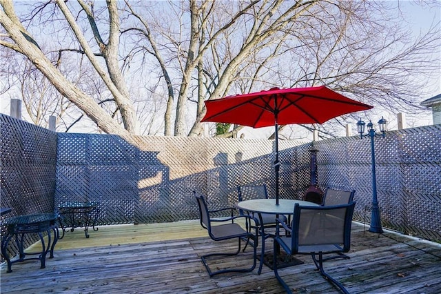 view of wooden terrace