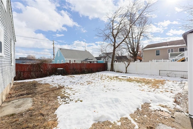 view of snowy yard