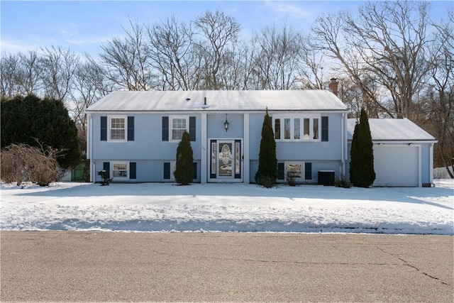 split foyer home with central air condition unit