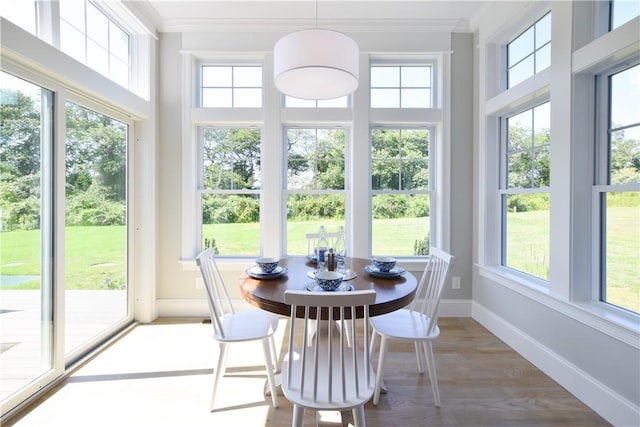 view of sunroom