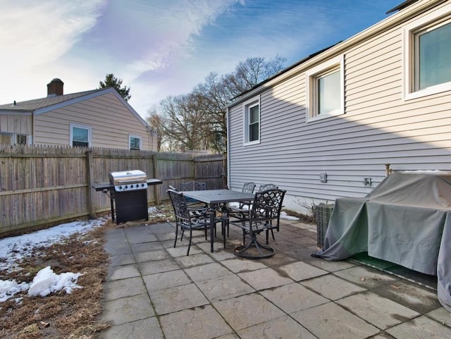 view of patio / terrace featuring grilling area