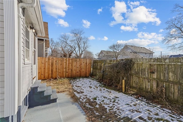 view of snowy yard