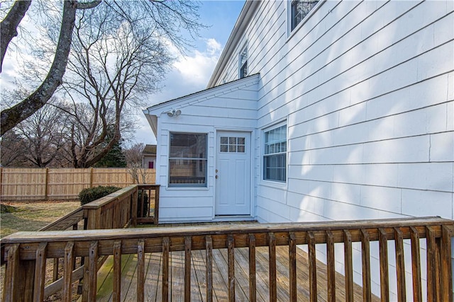 exterior space featuring a deck