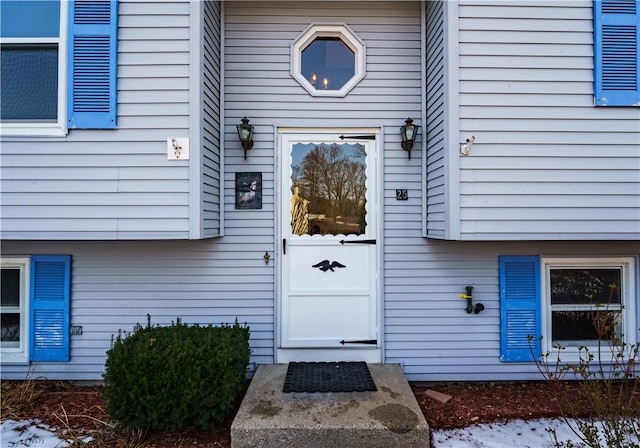 view of doorway to property