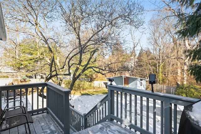 view of wooden terrace