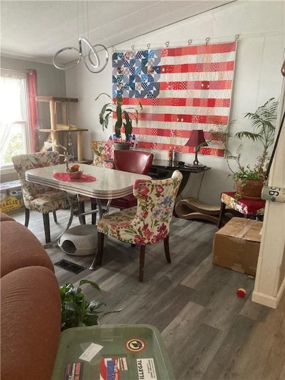 dining room featuring dark hardwood / wood-style floors