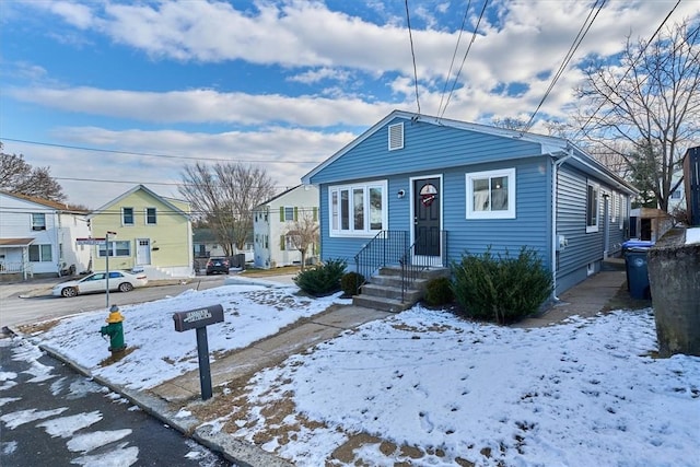 view of bungalow-style home