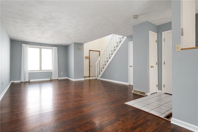 interior space with hardwood / wood-style floors