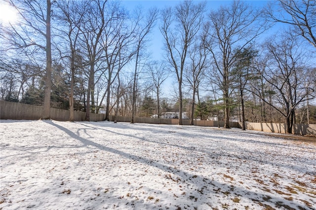 view of snowy yard