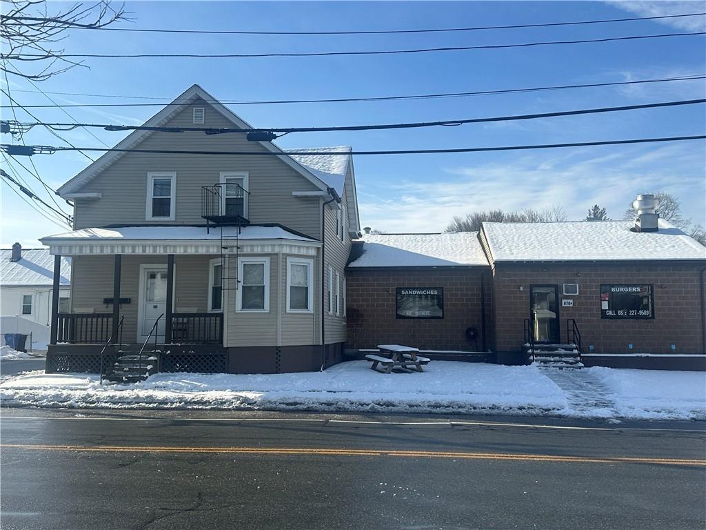 view of front of home with a porch