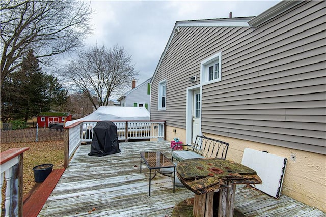 view of wooden deck