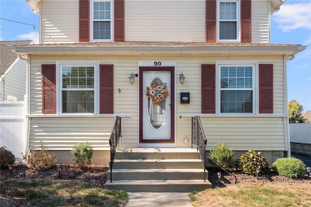 view of front of home