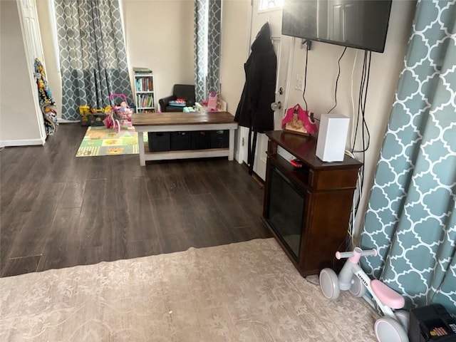 interior space featuring dark hardwood / wood-style floors