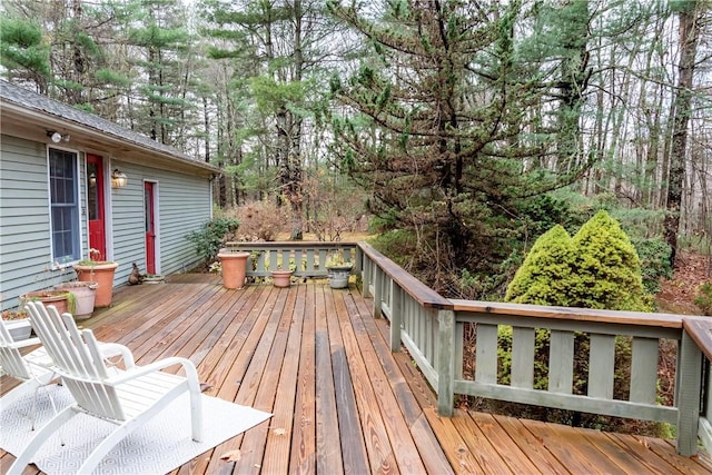 view of wooden deck