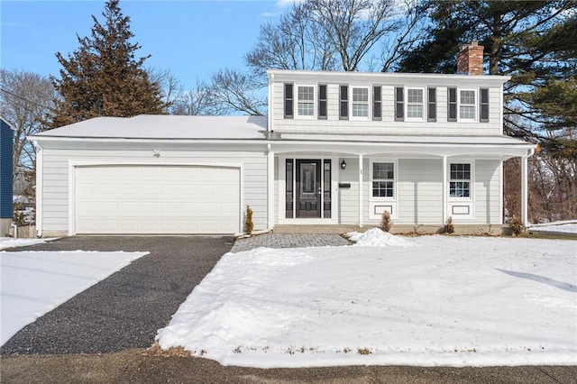 view of front facade with a garage