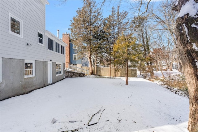 view of snowy yard