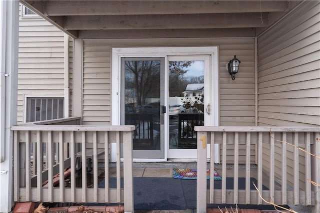 view of doorway to property