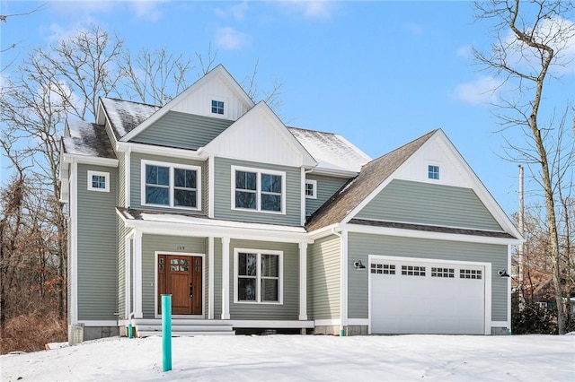 view of front of home featuring a garage