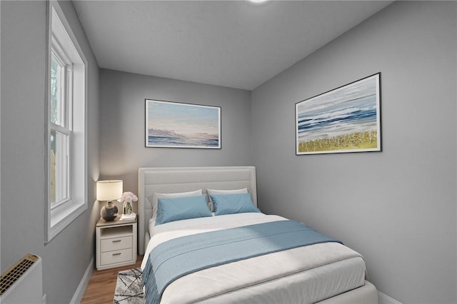 bedroom featuring light hardwood / wood-style flooring