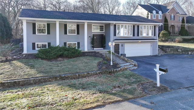 split foyer home with a garage