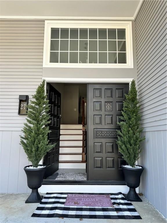 view of doorway to property