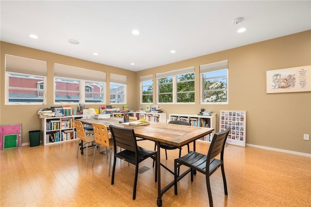 dining room featuring light wood-type flooring