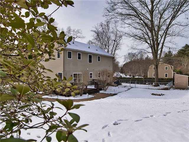 view of snowy yard