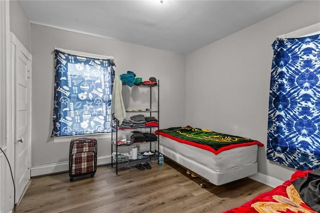 bedroom featuring hardwood / wood-style floors