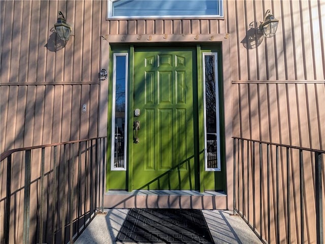 view of doorway to property