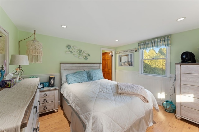 bedroom featuring light hardwood / wood-style flooring