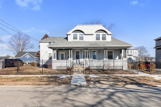 view of front of house featuring covered porch