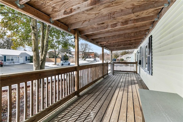 view of wooden terrace