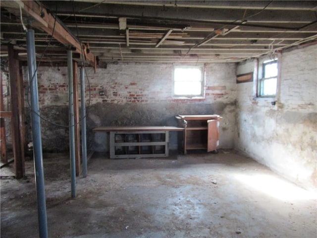 view of basement