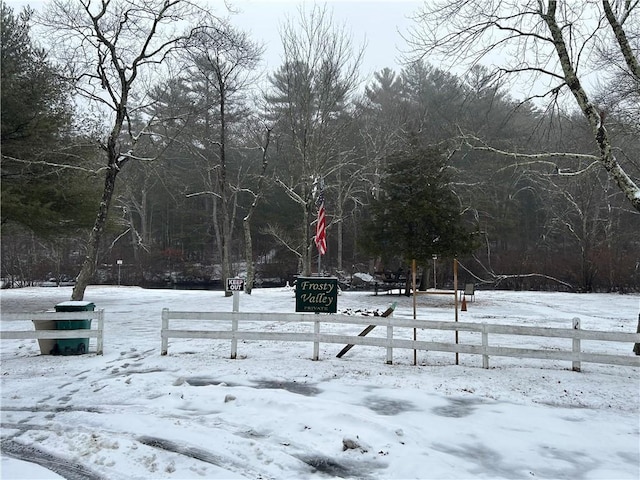 view of snowy yard