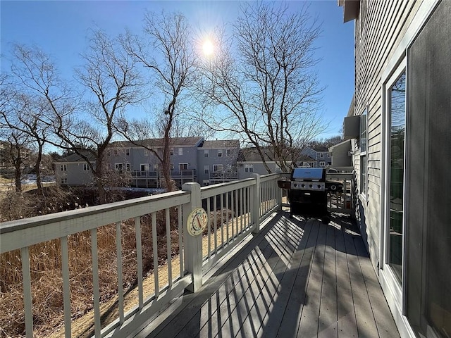 deck with grilling area