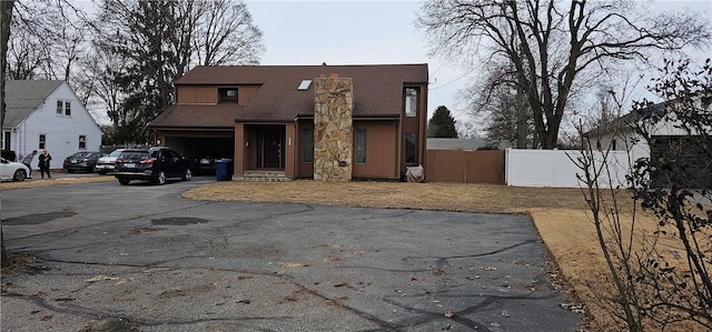 view of front of home featuring a garage