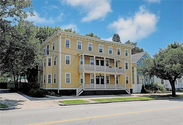 view of front of home featuring covered porch